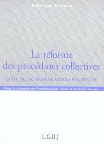 La réforme des procédures collectives