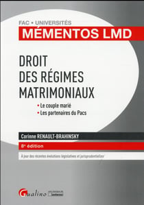 Droit des régimes matrimoniaux (édition 2016/2017)