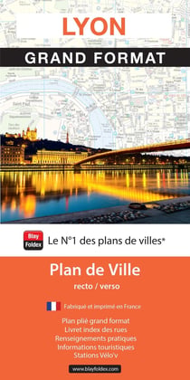 Lyon : Grand format : Plan de ville (édition 2025)