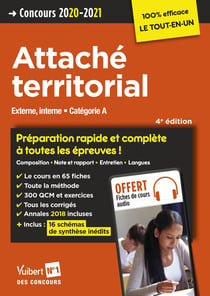 Attaché territorial - catégorie A - préparation rapide et complète à toutes les épreuves ! (édition 2020/2021)
