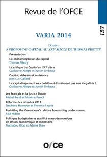 Revue de l'OFCE n.137 : varia 2014