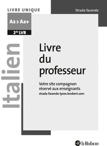 Italien - livre du professeur - 2de LVB - A2>A2+ (édition 2019)