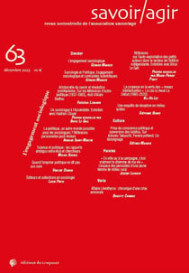 Savoir/agir n.63 : L'engagement sociologique