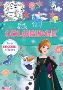 Disney La Reine des Neiges - Coloriage avec stickers (Olaf et reine Anna) - offerts
