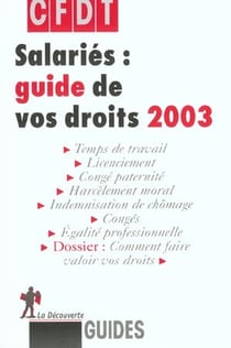Salaries - guide de vos droits 2003