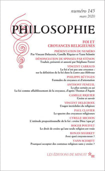 Revue Philosophie n.145 : Foi et croyances religieuses
