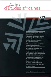 Cahiers d'études africaines n.229