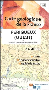 Carte géologique de la France - Périgueux (ouest) - 758