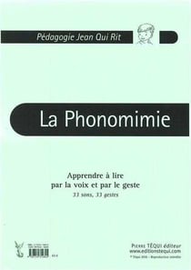 JQR - La phonomimie (grand format) : Apprendre à lire par la voix et par le geste