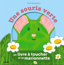 Une souris verte - un livre à toucher et sa marionnette - coffret
