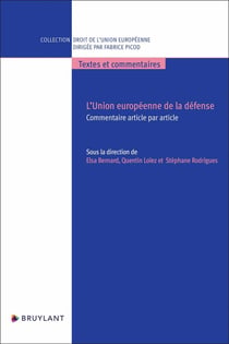L'Union européenne de la défense : Commentaire article par article