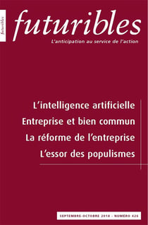 Futuribles 426, septembre-octobre 2018. L'intelligence artificielle : Entreprise et bien commun