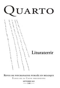 Quarto n°140 : Lituraterrir - Octobre 2025