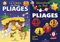 Pliages - activites pour les petits - mon pack noël - décorations de noël - la crèche de noël