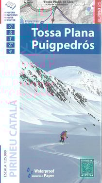 Carte hiver tossa plana puigpedros itin raquette/ski rando waterproof