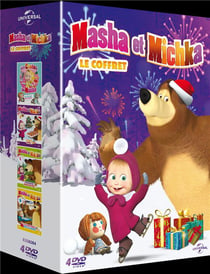 Masha et Michka - Coffret: La fille des neiges + Première rencontre + Joyeux Noël + La rentrée des classes