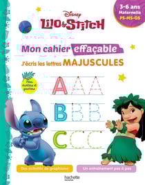 Lilo et Stitch - Mon cahier effaçable - J'écris les lettres majuscules - PS, MS, GS