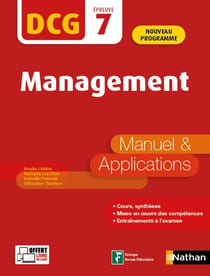 DCG épreuve 7 - management - manuel et applications (édition 2020)