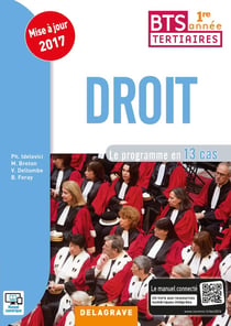 Droit - BTS tertiaires - 1re année - le programme en 13 cas - pochette élève (2e édition)