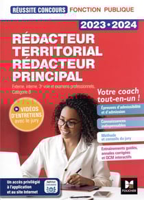 Réussite concours : rédacteur territorial/ rédacteur principal - tout-en-un (édition 2023/2024)