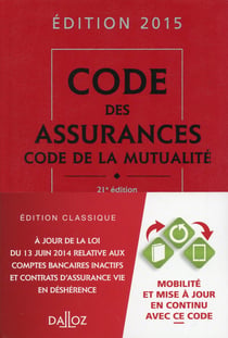 CODE DES ASSURANCES, CODE DE LA MUTUALITE 2015