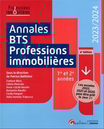 Annales BTS professions immobilières - 1re et 2e années (édition 2023/2024)