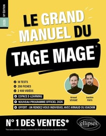 Le Grand Manuel du TAGE MAGE - N°1 DES VENTES : 18 tests blancs + 200 fiches de cours + 2000 vidéo (édition 2026)