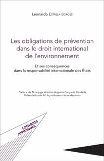 Les obligations de prévention dans le droit international de l'environnement - et ses conséquences dans la responsabilité internationale des Etats