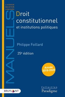 Droit constitutionnel - et institutions politiques