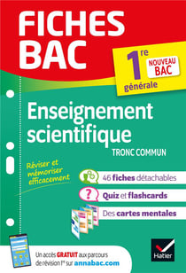 Fiches bac : enseignement scientifique - 1re, tronc commun