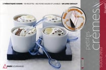 Macarons / petites cremes / un livre chevalet