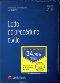 Code de procédure civile (édition 2018)