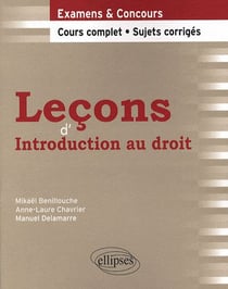 Leçons d'introduction au droit - cours complet, sujets corrigés