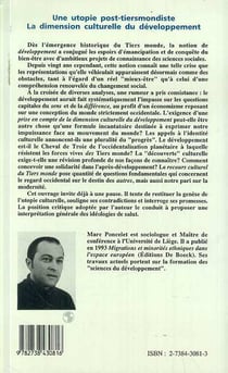 Une utopie post-tiersmondiste - la dimension culturelle du développement