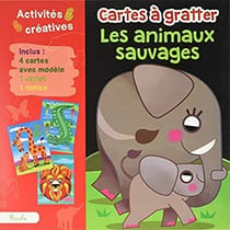 Cartes à gratter - les animaux asuvages