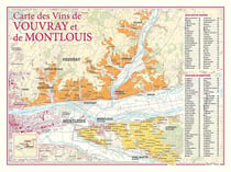Carte des vins de Vouvray et de Montlouis