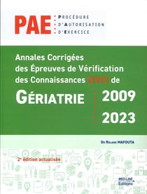 PAE annales EVC gériatrie