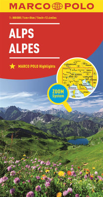 CARTE ALPES 1:800000