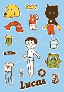 Lucas magnetic dress-up doll /anglais