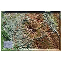 Carte en relief du Cantal