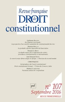 Revue française de droit constitutionnel n.107