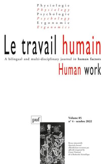 Revue Le travail humain n.85