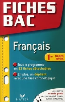 Fiches bac Tome 15 : français - 1ères toutes séries