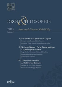 DROIT PHILOSOPHIE ANNUAIRE DE L'INSTITUT MICHEL VILLEY