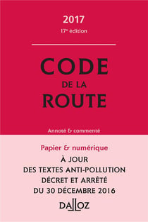 CODE DE LA ROUTE 2017
