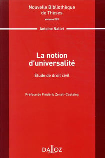 La notion d'universalité - Volume 209 Etude de droit civil