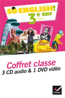 SO ENGLISH! : 3e - 3 CD audio + 1 DVD pour la classe