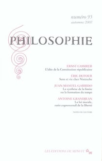 Revue philosophie minuit Tome 95