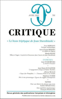 Revue Critique n.791 : le beau triptyque de Jean Starobinski
