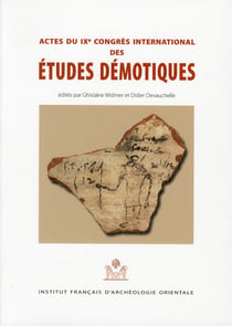 Actes du IXe congrès international des études démotiques
